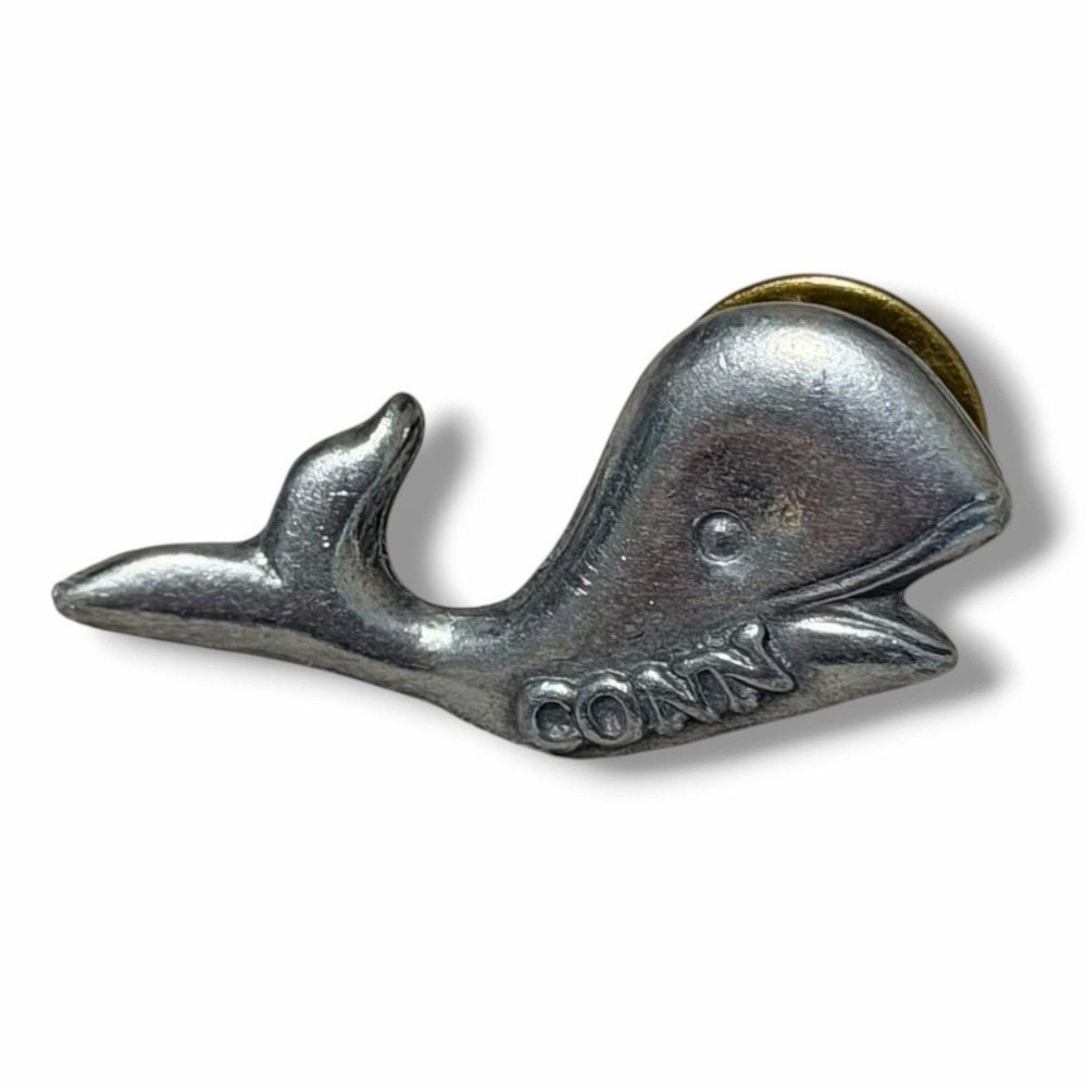 Pewter Connecticut Whale Vintage Lapel Pin F34